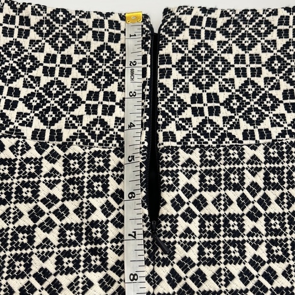 Tory Burch blue and ivory skirt style 51151324 A-line size 4 18” length - Picture 10 of 14